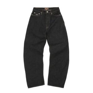 DUAL STRIPE BAGGY JEANS [WASHED BLACK] - Image 3
