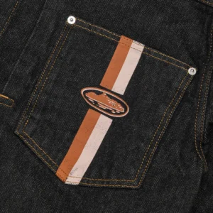 DUAL STRIPE DENIM JACKET [WASHED BLACK] - Image 3