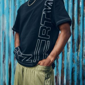 OUTLINE HEAVYWEIGHT TEE [BLACK] - Image 3