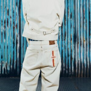 DUAL STRIPE BAGGY JEANS [OFF WHITE] - Image 5