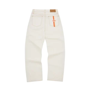 DUAL STRIPE BAGGY JEANS [OFF WHITE]