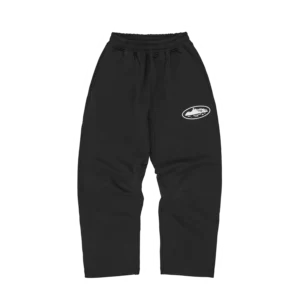 ISLAND PUFF PRINT OPEN HEM SWEATPANT [BLACK]