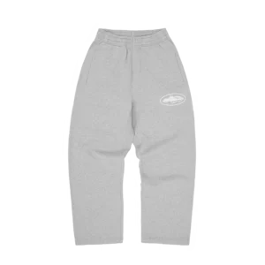 ISLAND PUFF PRINT OPEN HEM SWEATPANT [HEATHER GREY]