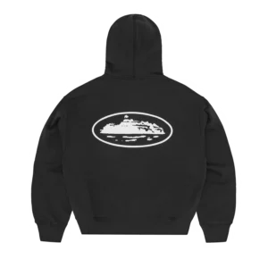 ISLAND PUFF PRINT ZIP HOODIE [BLACK] - Image 2