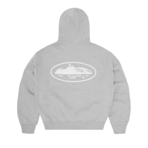 ISLAND PUFF PRINT ZIP HOODIE [HEATHER GREY] - Image 2