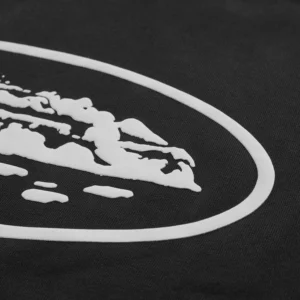 ISLAND PUFF PRINT ZIP HOODIE [BLACK] - Image 3