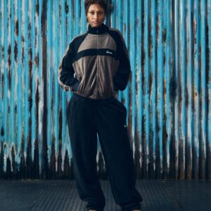 PISTA VELOUR TRACK PANT [BLACK] - Image 3