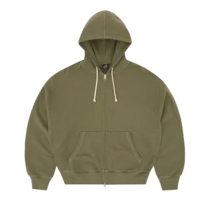 DIPLOMATIC ZIP HOODIE [OLIVE] - Image 2