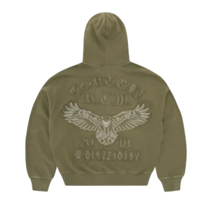 DIPLOMATIC ZIP HOODIE [OLIVE]